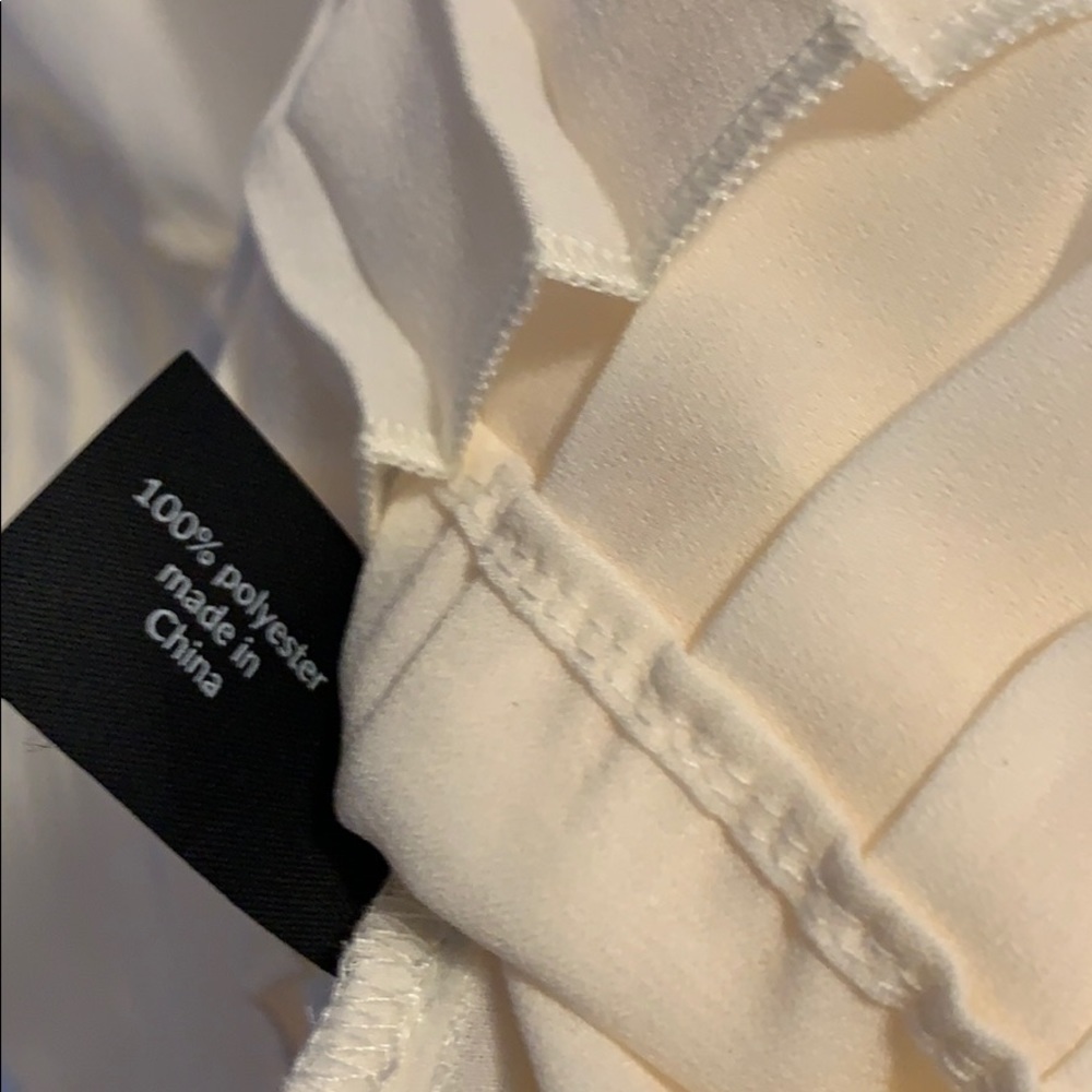 NWT! Lane Bryant White Blouse with Ruffle detail - Picture 4 of 5